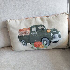 Fall-Pumpkin Style Throw Pillow